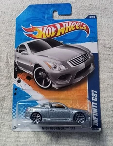 2011 Hot Wheels NIGHTBURNERZ '11 INFINITI G37 Silver 4/10 #114/244 - Picture 1 of 7