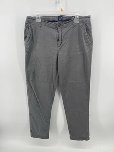 Pantalone donna elasticizzato Gap Relaxed Girlfriend taglia 14 vita media grigio 34X26 spedizione veloce - Foto 1 di 11