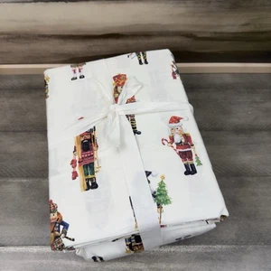 Pottery Barn Nutcracker Percale Sheet Set 4-piece Cal. King Christmas Multi NWOT - Picture 1 of 7