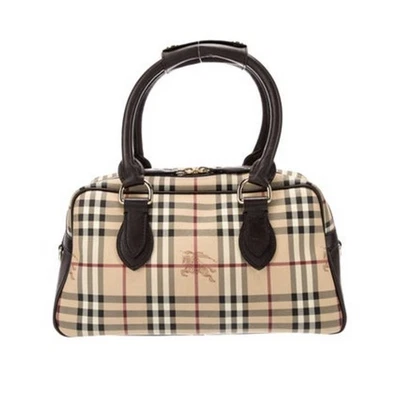 Cartera Burberry Haymarket a cuadros con asa superior - Caballero ecuestre vintage - Italia Foto 1 de 4