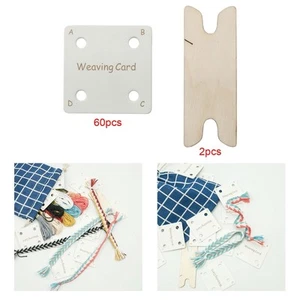 60Pcs Tablet Weaving Card for Loom or Loom Handcrafts Paper Loom Cards - Picture 1 of 7