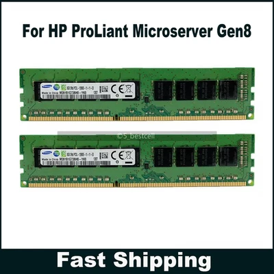 Para HP ProLiant Microservidor Gen8 G1610T 16GB 2x8 GB DDR3L ECC UDIMM Memoria RAM - Imagen 1 de 4