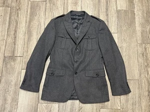 Banana Republic Blazer Mens 38S Gray Tailored Fit Wool Blend Italian Fabric - Picture 1 of 10