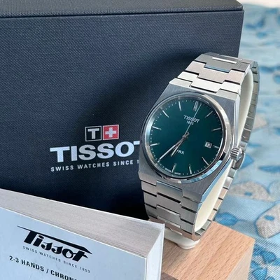 Tissot PRX Men's Quartz Watch Green Dial Stainless steel 40mm T137.410.11.091.00 - Image 1 of 4