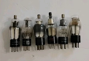 Tubos de radio vintage "Botella de Coca-Cola" - Lote de 6 - Mezclados 4, 6, 7 pines - SIN PROBAR COMO ESTÁN - Imagen 1 de 5