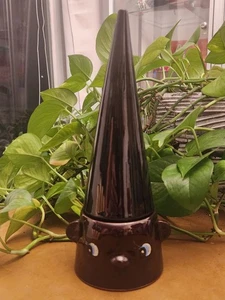 Plato de caramelo Nasco de cerámica antigua cara negra Dunce Cap Stoneham Ware Japón - Imagen 1 de 7