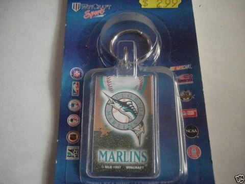 Florida Marlins Acrylic Key Ring NEW NIP Cover