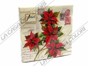 AMBIENTE - TOVAGLIOLI LUNCH - CHRISTMAS GREETINGS - 33x33cm - CONFEZIONE 20 PZ - Picture 1 of 1