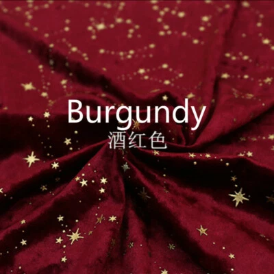 Tela artesanal de tela de terciopelo estrella brillante 145 * 100 cm material para coser tapicería de vestir Foto 1 de 4