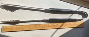 Char-Broil Stainless Steel Wood Handle 19" BBQ Tongs - Picture 1 of 4