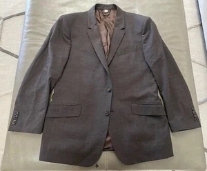 Burberry London Men Milbury Millbank Brown Plaid Stretch Wool 54R 44R 44S $1295 - Picture 1 of 8