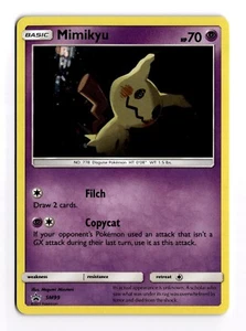 Carta Pokemon TCG Mimikyu SM99 Holo Black Star Promo Cosmos Holo Sun Moon quasi nuova - Foto 1 di 2