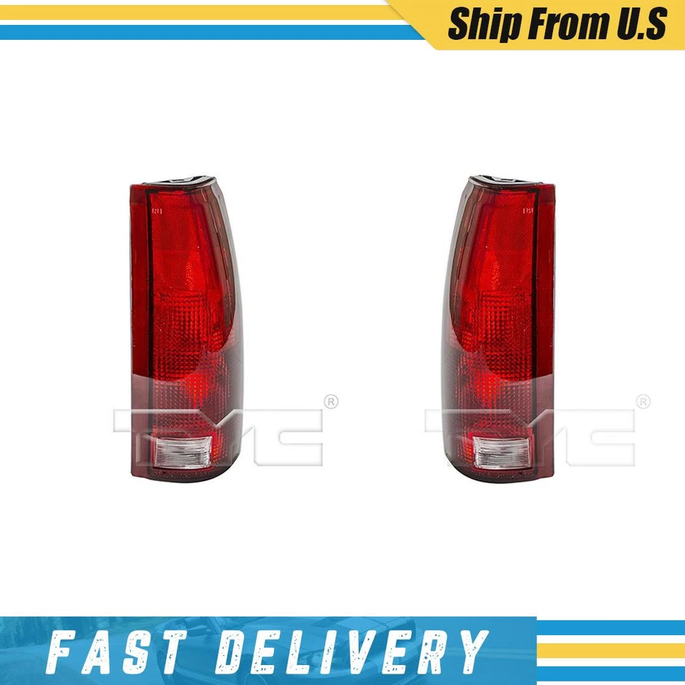 TYC 尾灯总成 左右 2 件套 适用于雪佛兰 C3500 1988 - 2000 _XJ — 第 1/4 张图片