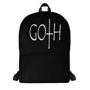 White Goth Dark and Morbid Style Backpack School Bag Halloween Celebration - Picture 1 of 5