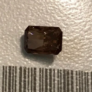 GIA Certified .71ct VS1 Fancy Deep Pinkish Orange Rectangular Loose Lab Diamond - Picture 1 of 4