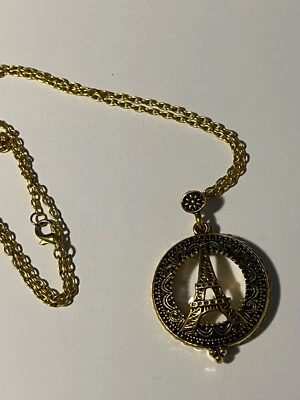 Moda Joyería Collar Colgante-Acabado Oro Antiguo-Torre Eiffel-Aumento Foto 1 de 4