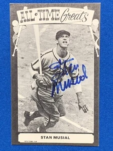 Stan Musial HOF Signed 1973 TCMA All Time Greats Postcard St. Louis Cardinals - Picture 1 of 2
