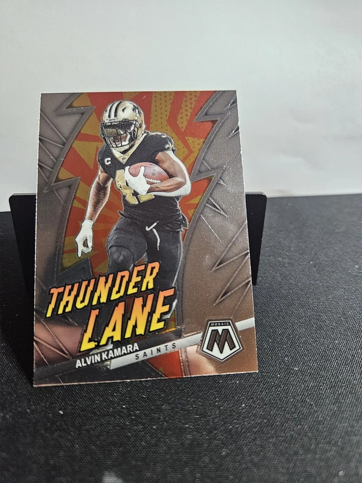 2023 Panini Mosaic Thunder Lane Alvin Kamara New Orleans Saints #TL-AK - Image 1 of 1