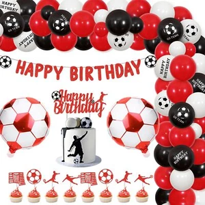kreat4joy Soccer Birthday Party Decorations Soccer Theme Party Decoration Red... - Picture 1 of 6