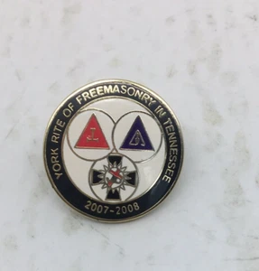 1 York Rite Of Freemasonry In Tennessee 2007-2008 Lapel/ Tie/Hat Pin FreeMasons - Picture 1 of 4