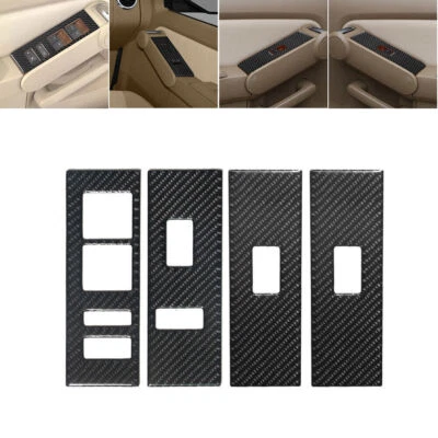 Cubierta de control de ventana interior de fibra de carbono 4 piezas para Ford Explorer 2008-2010 Foto 1 de 4
