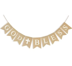 God Bless Banner First Communion Banner Kit, Baptism Decorations - Picture 1 of 2