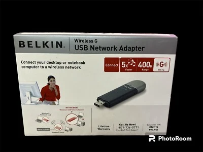 Belkin Wireless G USB Network Adapter 802.11g 400ft range USED - Image 1 of 2