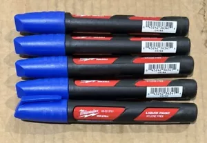 Milwaukee 48-22-3761 INKZALL Blue Liquid Paint Marker 5-pack - Picture 1 of 1