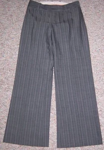 GAP Gray Pink Striped Low Waist Wide Leg Wool Ankle Pants Size 1 Regular NWOT  - Picture 1 of 5