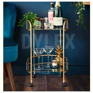 Tromso Drinks Trolley With Glass Shelves - Picture 1 of 2
