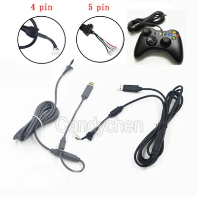 USB 4Pin 5Pin Adapter Line Cord Cable For Xbox 360 Wired Controller Handle - Image 1 of 4