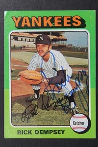 Rick Dempsey New York Yankees Autograph 1975 Topps #451 Signed Card - Picture 1 of 3