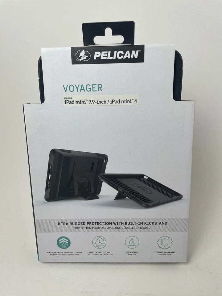 Pelican Voyager Ultra Rugged Case with Kickstand for iPad mini 4 & 5 Black - Image 1 of 4