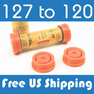 127 to 120 Medium Format Roll Film Camera Spool Adapter Set/ Kit 4pcs Lomography