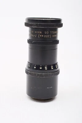 Bell & Howell Type V 4" inch 102mm f4.5 Cine C-Mount 102/4.5 Lens++Samples++RARE - Image 1 of 4