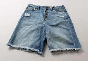 Jessica Simpson Girl's Cherish Mid Rise Slim Fit Bermuda Shorts MP9 Blue Size 16 - Picture 1 of 3