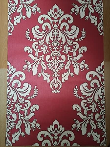 Tapete Wappen Ornamente Floral Blumen Pflanzen Motiv rot/weiß - Bild 1 von 3
