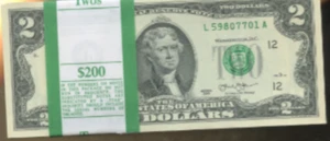 10 consecutive 2.00 bills mint 2009 all in order and mint in holder - Picture 1 of 1