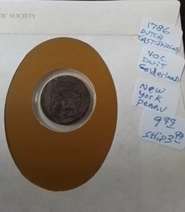 1786 Dutch East Indies Voc Duit Gelderland New York Penny - Picture 1 of 3