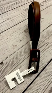 MICHAEL KORS MK Signature Women’s Leather Covered Buckle Belt - Picture 1 of 13