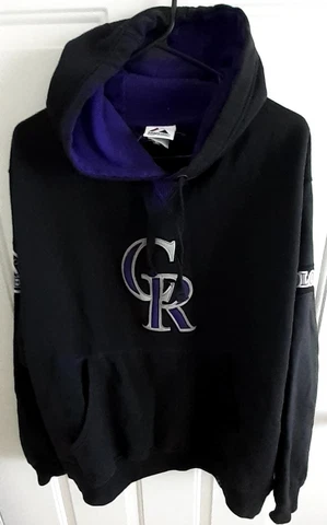 Colorado Rockies Majestic  Pullover Hoodie Jacket XL Cover