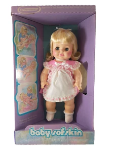 Vintage BABY SOFSKIN Drink And Wet Baby Doll Toy w/ Sleeping Eyes HORSEMAN Read! - Picture 1 of 11
