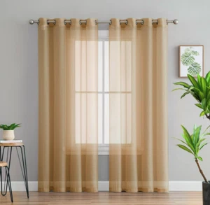 Window Curtain Drapes Grommet Top Panels Bedroom Living Room Kids Room 2 Piece - Picture 1 of 8