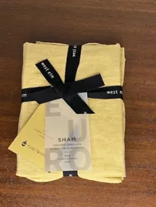 West Elm 100% Linen Euro Sham, Mustard - Picture 1 of 2