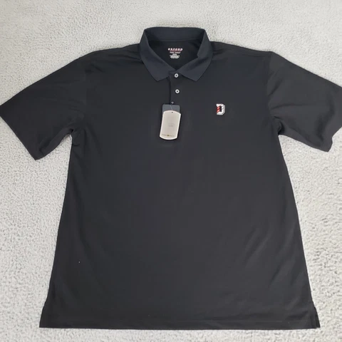 Dayton Flyers Shirt Mens 3XL Black Polo Oxford America New SS Polyester Logo Cover
