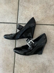 BCB girls size 7 shiny black witch shoes - Picture 1 of 4