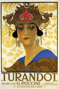 TURANDOT THEATER SHOW OPERA MUSIC BY PUCCINI ITALY MILAN VINTAGE POSTER REPRO - Picture 1 of 3