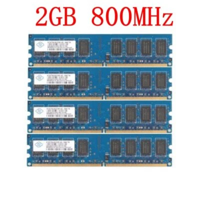 8GB 4x 2GB / 1GB PC2-6400U DDR2-800mhz CL6 Intel Desktop PC Memory For NANYA Lot - Image 1 of 4