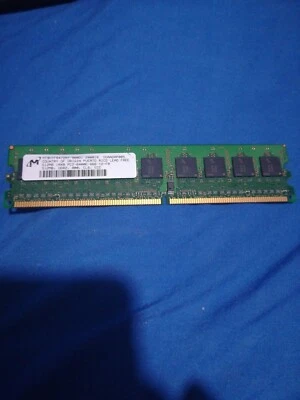 512MB Micron 1RX8 DDR2-800 PC2-6400E single rank & sided ECC server *23 - Image 1 of 3