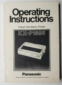 Vintage Panasonic KX-P1695 Dot Matrix Printer Operating Instructions Manual - Picture 1 of 6